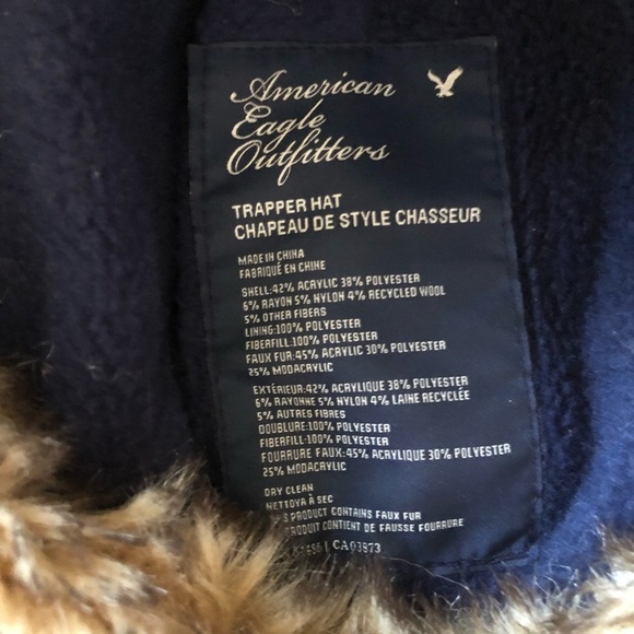 American Eagle Plaid Faux Fur Trapper‎ Hat - Picture 4 of 6